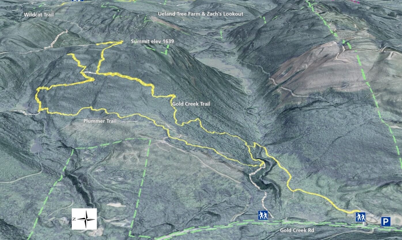 Green Mountain 3D Trail Map - Gold Creek