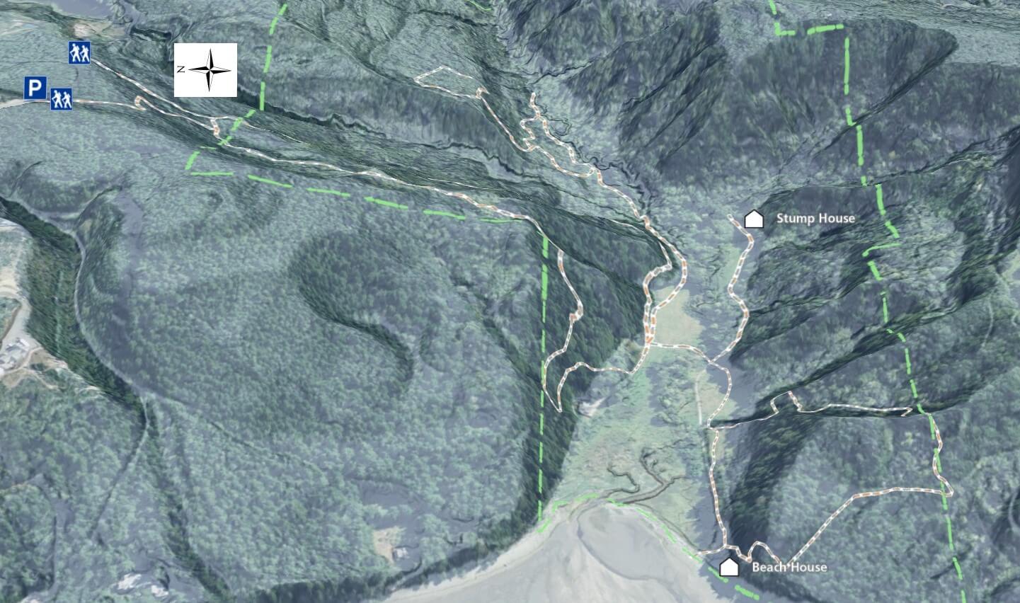 Guillemot Cove Nature Reserve 3D Traill Map
