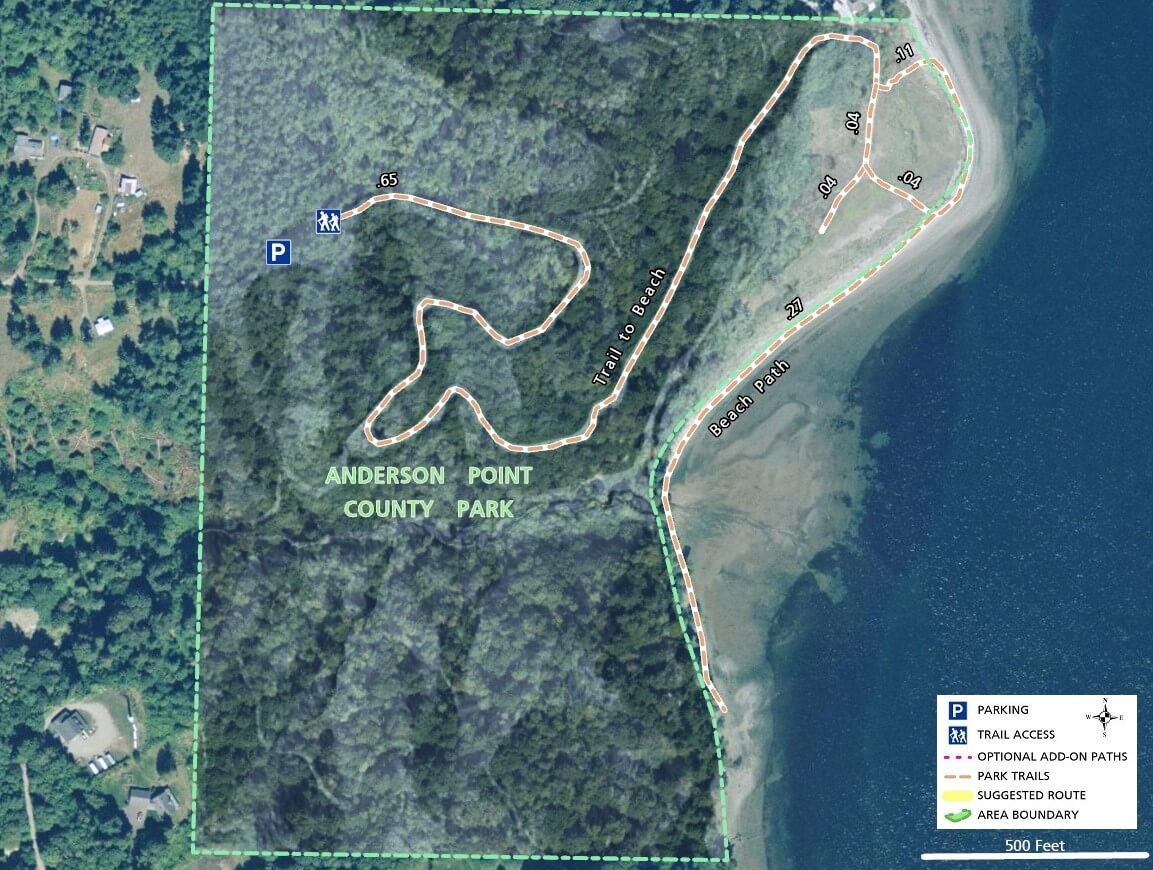 Anderson Point Trail Map - Imagery