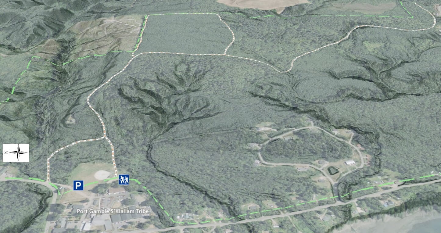 Port Gamble Reservation 3D Trail Map