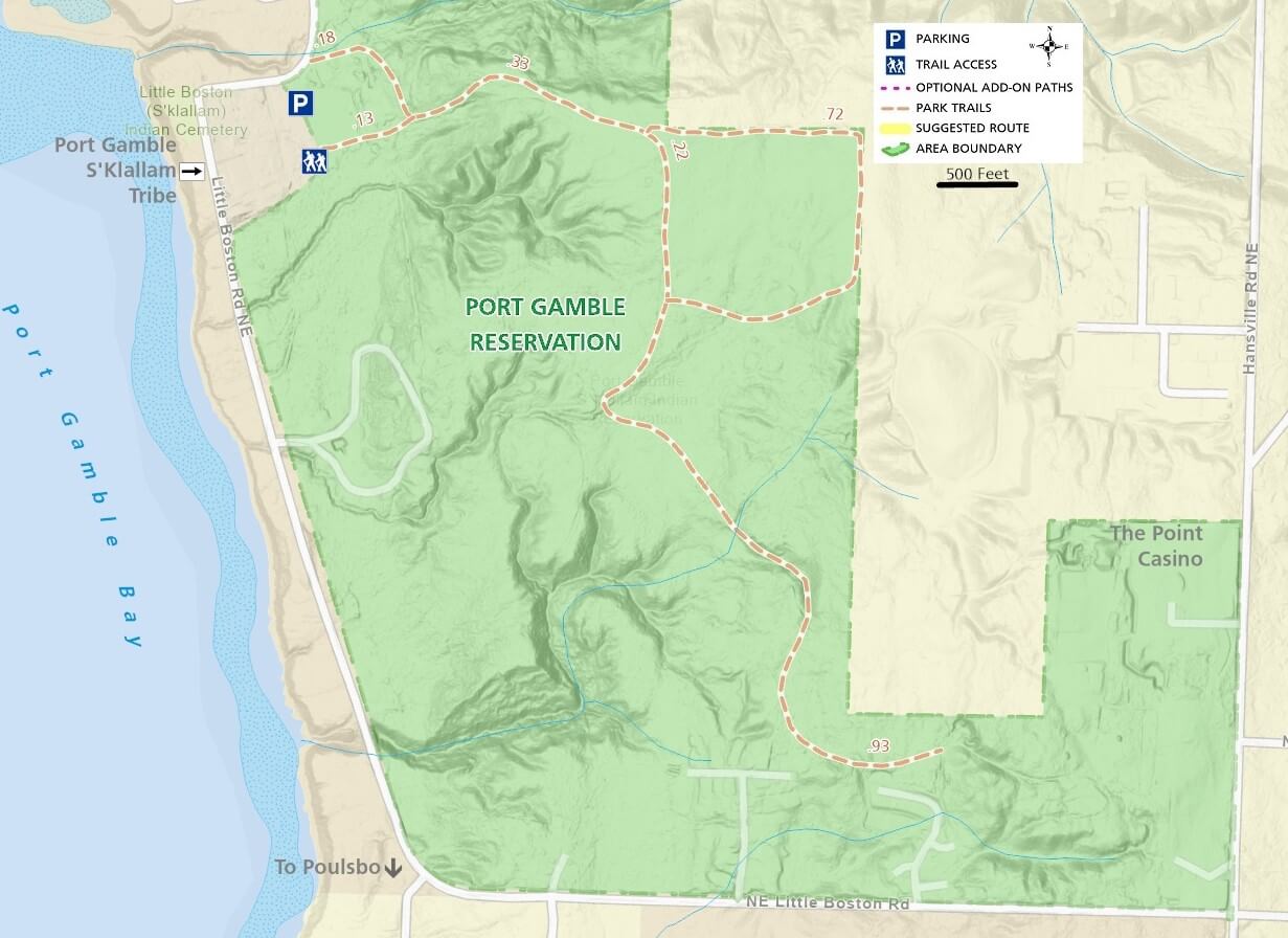Port Gamble Reservation Trail Map
