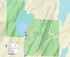 Square Lake State Park Trail Map Thumbnail
