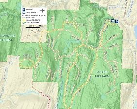 Ueland Tree Farm Trail Map - Thumbnail